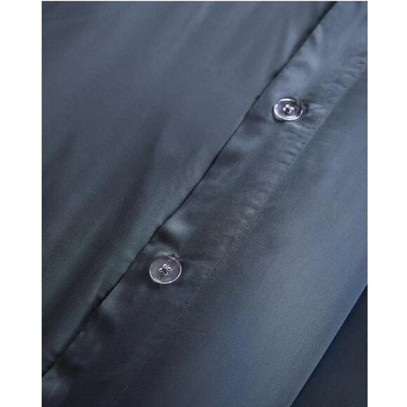 QUINCE BAMBOO DUVET COVER ONLY TWIN NIGHTFALL 100% ORGANIC VISCOSE - Picture 3 of 5